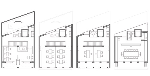 Edificio entre medianerÃ­as en Plaza del Salvador para sede de la Empresa Municipal del Suelo de LeganÃ©s.